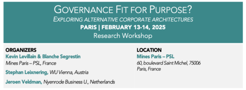 Image de l'événement Governance fit for purpose ?